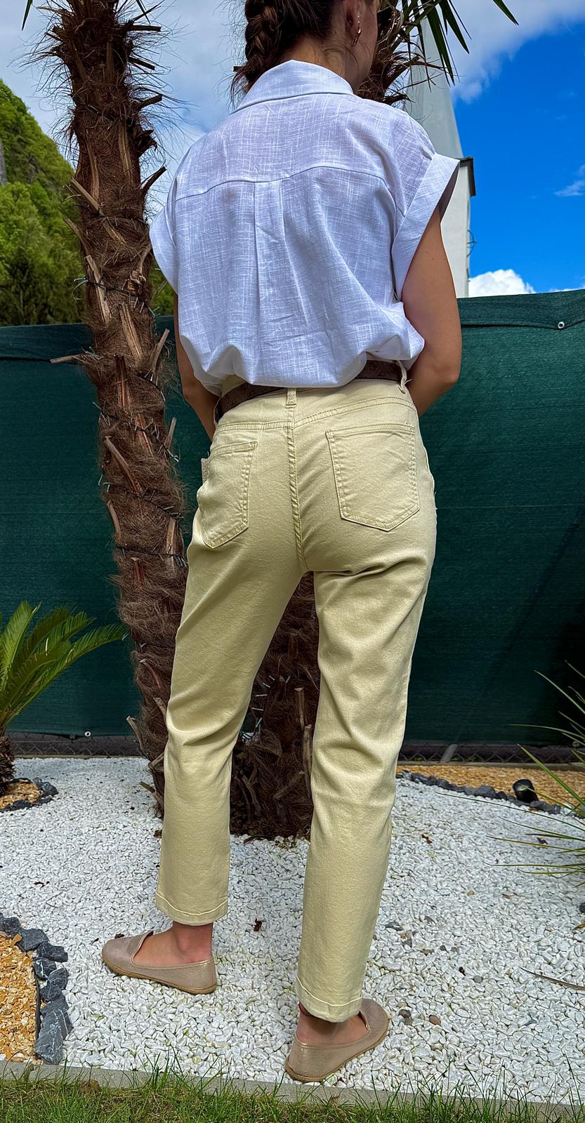 Pantaloni casual beige retrò francesi | Rose Maison IsaLove - Maison IsaLove