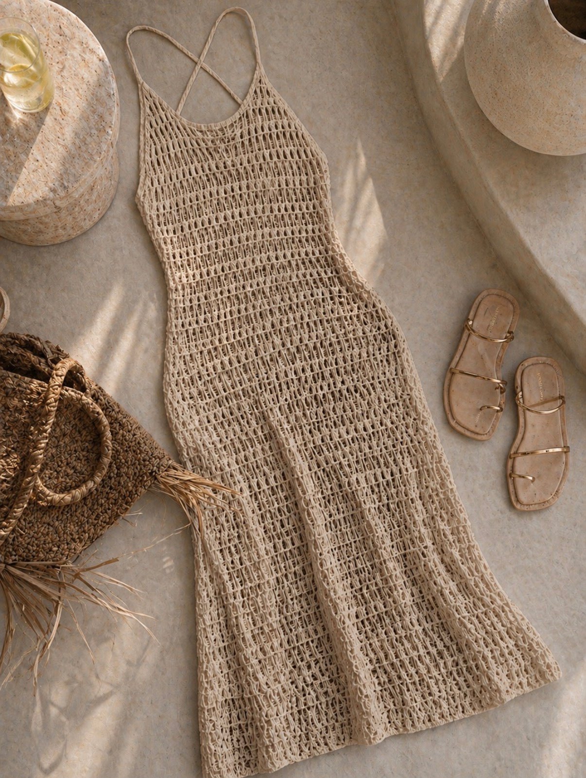 Abito Crochet Copricostume| Rose Maison IsaLove - Maison IsaLove