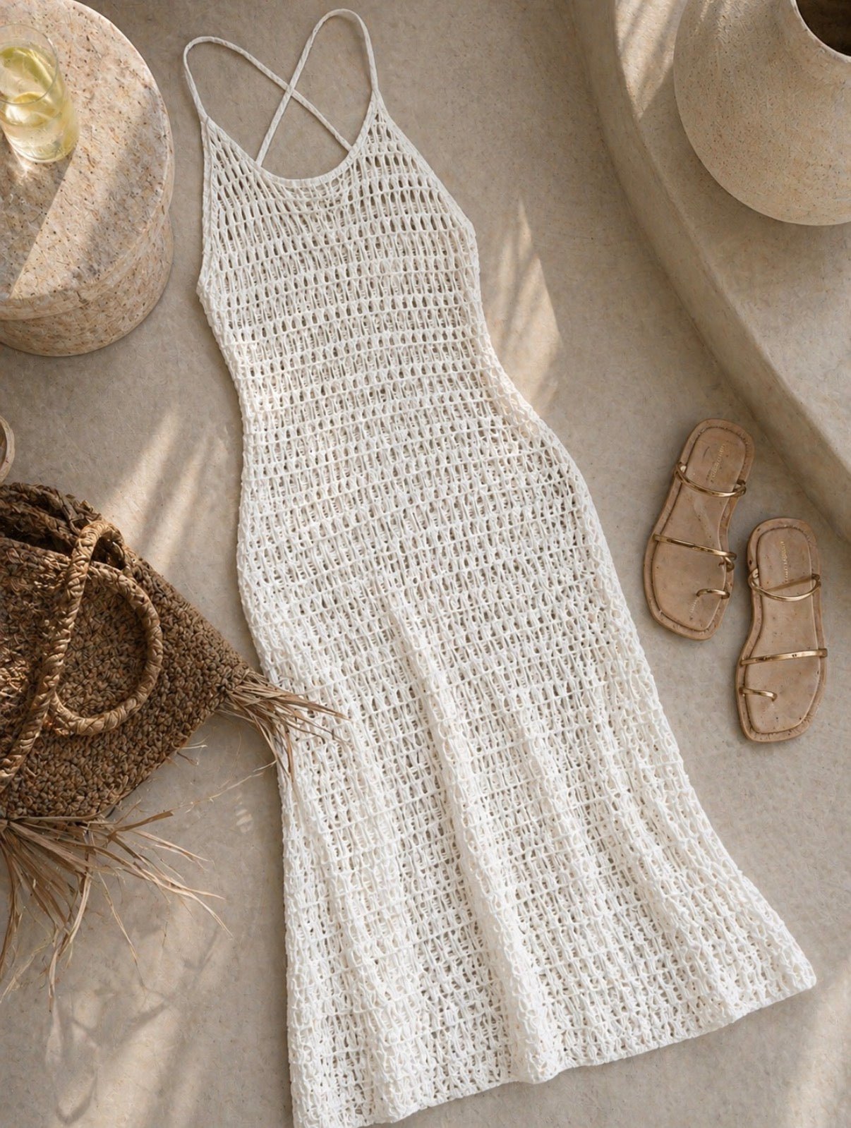Abito Crochet Copricostume| Rose Maison IsaLove - Maison IsaLove