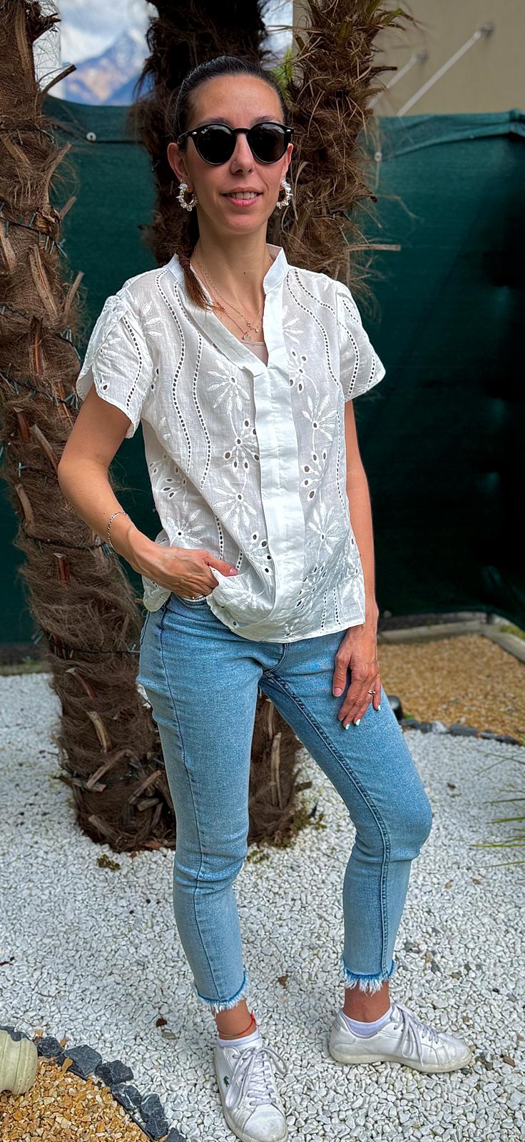 Blusa semi - trasparente | Rose Maison IsaLove - Maison IsaLove