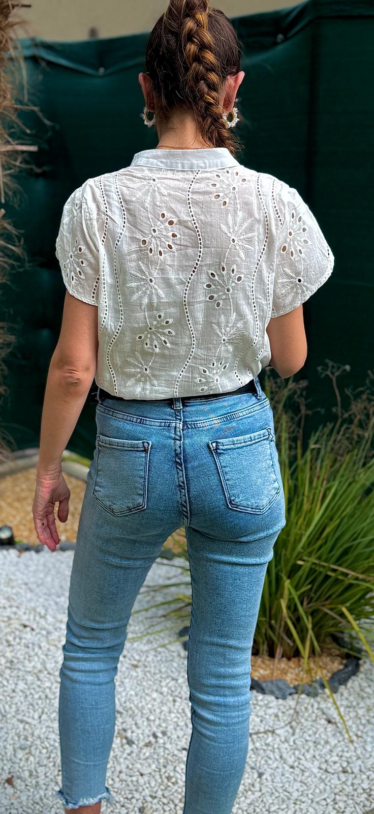 Blusa semi - trasparente | Rose Maison IsaLove - Maison IsaLove