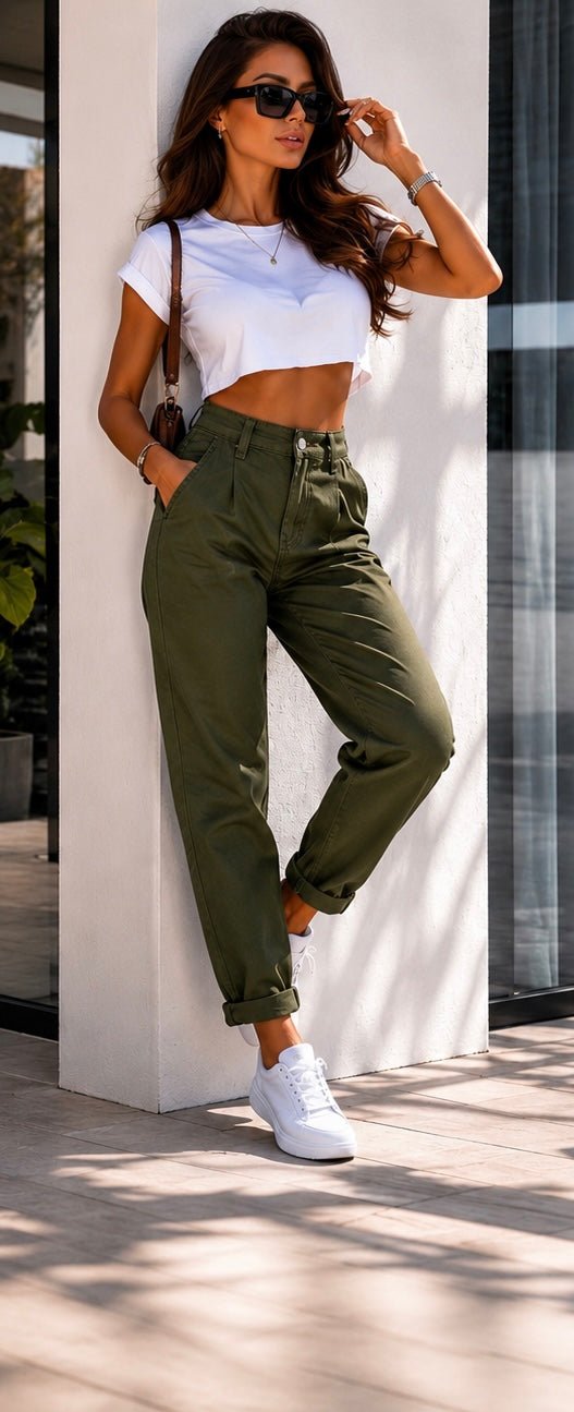 Pantalone a vita alta Rose | Maison IsaLove - Maison IsaLove